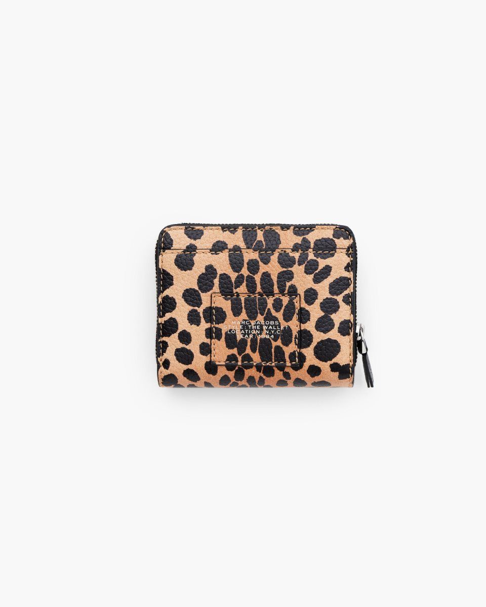 Marc Jacobs The Cheetah Mini Compact Wallet Black Multicolor | 30SALJOXF