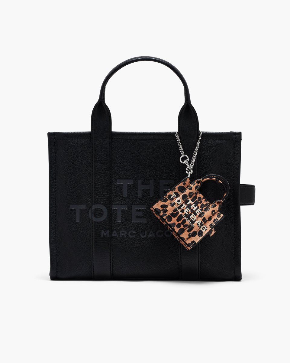 Marc Jacobs The Cheetah Nano Tote Charm Black Multicolor | 53RVYCAXD