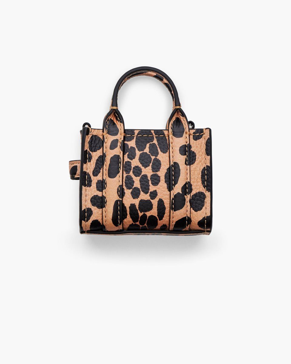 Marc Jacobs The Cheetah Nano Tote Charm Black Multicolor | 53RVYCAXD