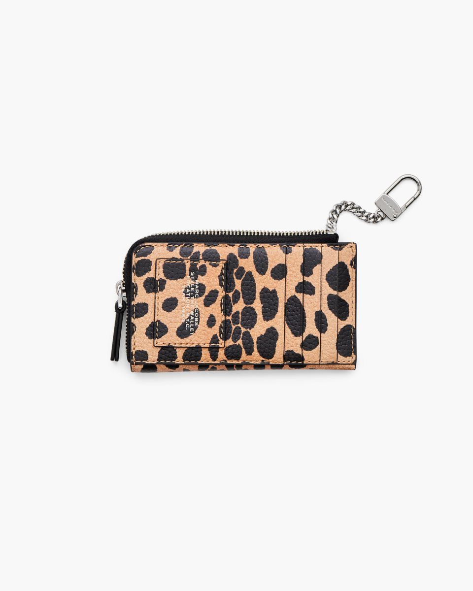 Marc Jacobs The Cheetah Top Zip Multi Wallet Black Multicolor | 12QSPOJFM