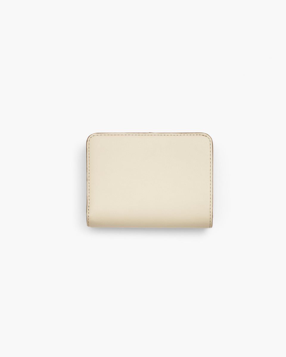 Marc Jacobs The Covered J Marc Mini Compact Wallet White | 86MTLGKNQ