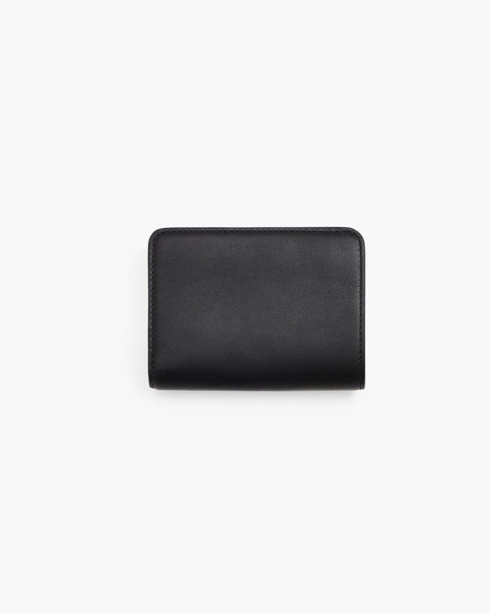 Marc Jacobs The Covered J Marc Mini Compact Wallet Black | 85DYOSFXV