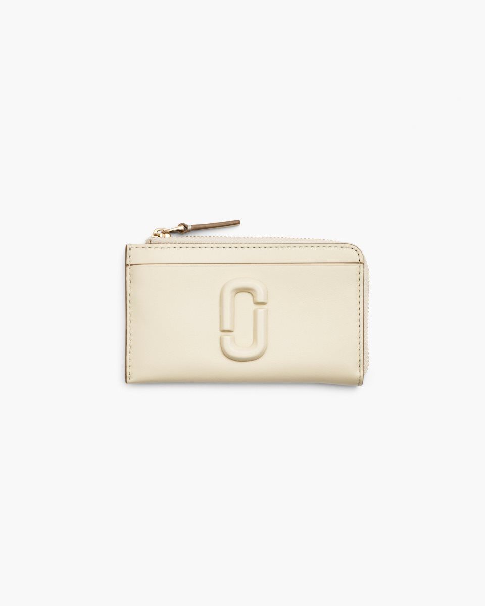 Marc Jacobs The Covered J Marc Top Zip Multi Wallet White | 65DZLVQHT