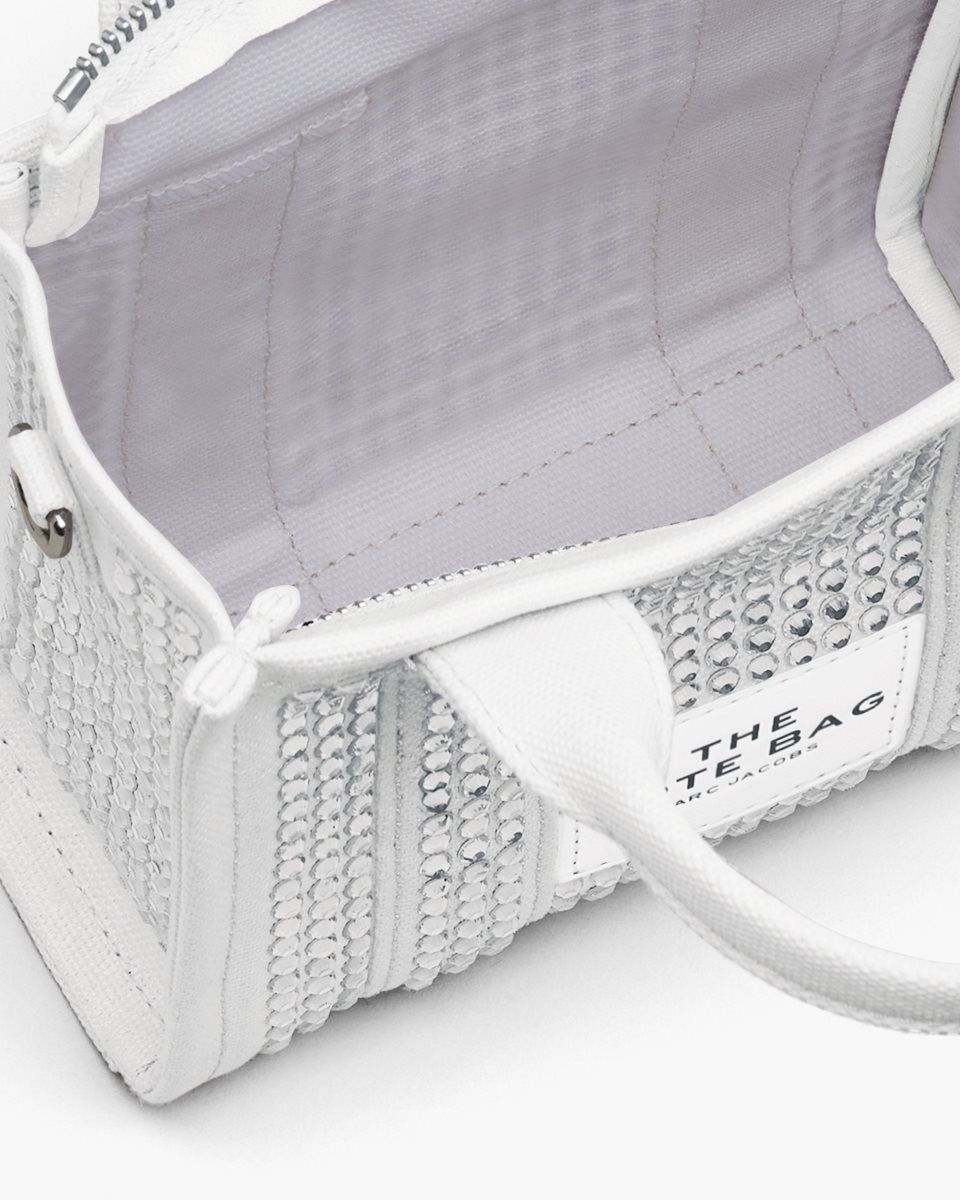 Marc Jacobs The Crystal Canvas Crossbody Tote Bag White | 23HYMACQP