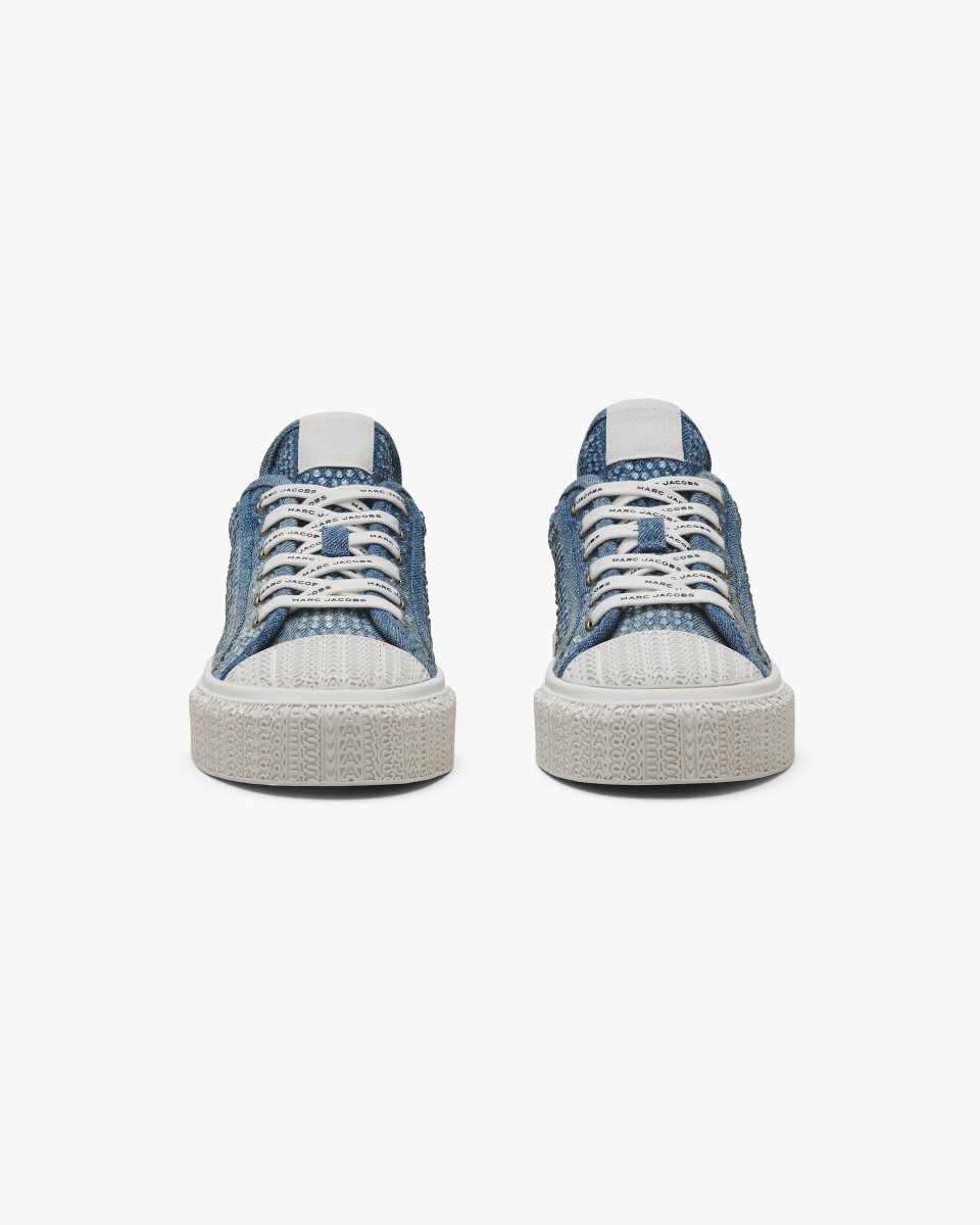 Marc Jacobs The Crystal Denim Sneaker Light Blue | 57RNTHXIO