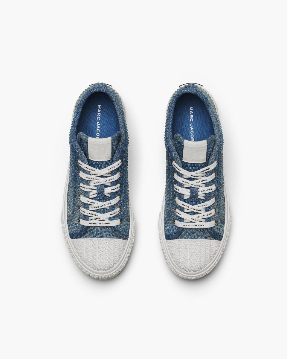 Marc Jacobs The Crystal Denim Sneaker Light Blue | 57RNTHXIO