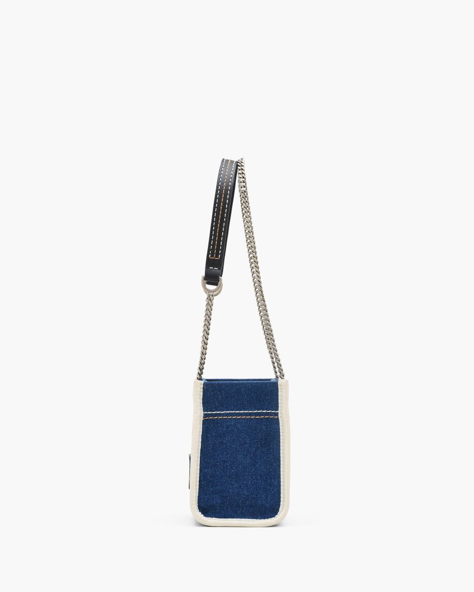 Marc Jacobs The Denim Chain Crossbody Tote Bag Dark Wash | 64ESXPKAV