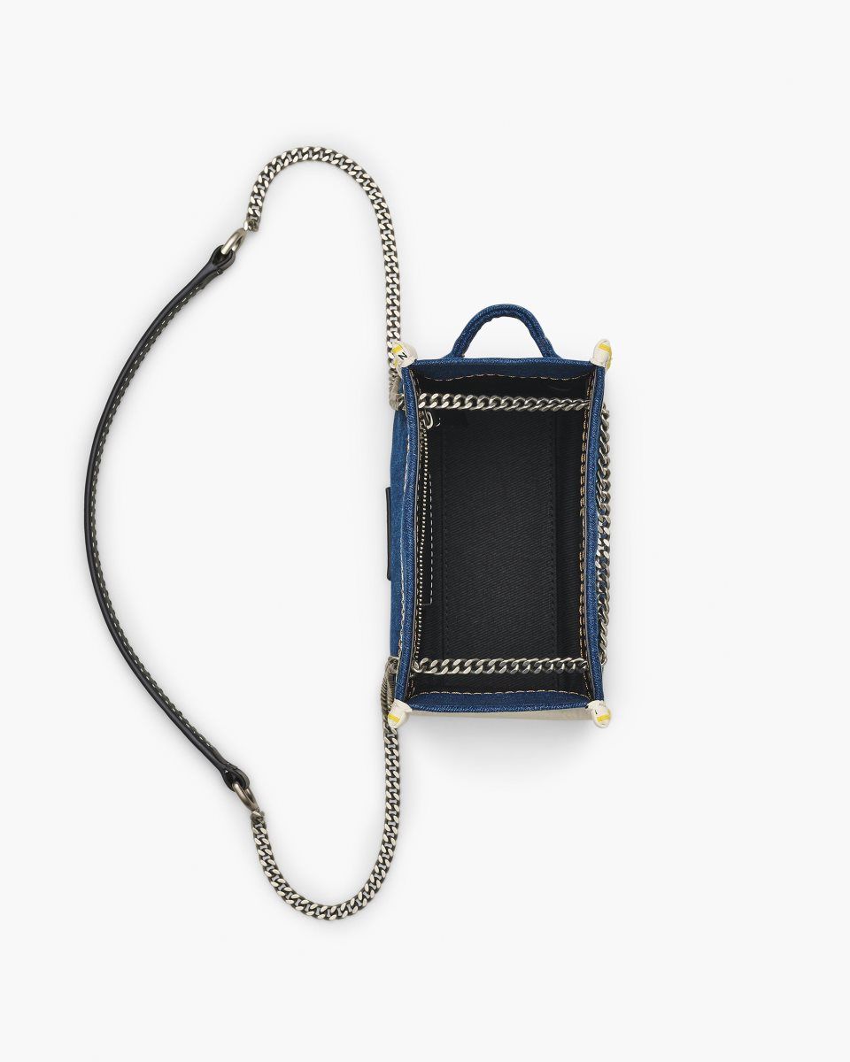 Marc Jacobs The Denim Chain Crossbody Tote Bag Dark Wash | 64ESXPKAV