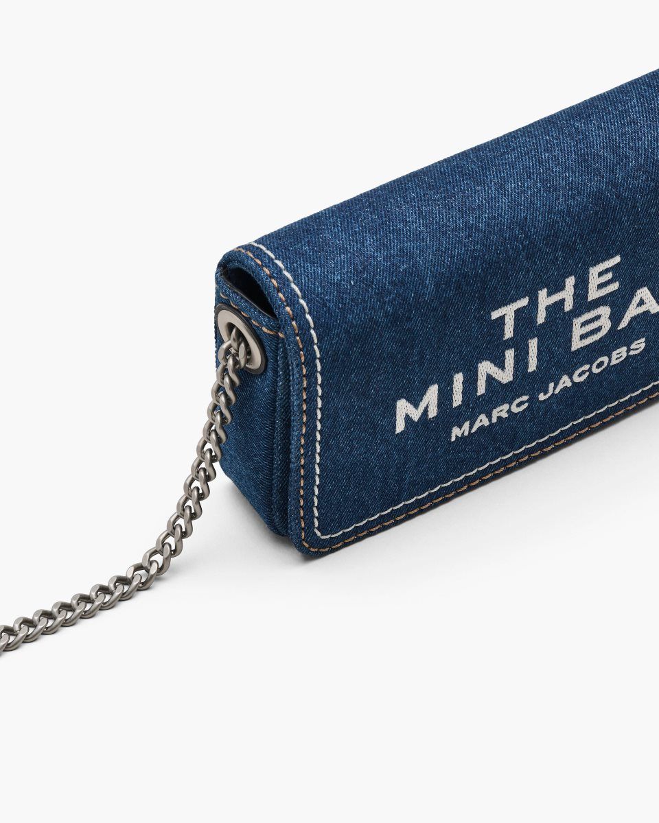 Marc Jacobs The Denim Chain Mini Bag Dark Wash | 28LBMXUFN