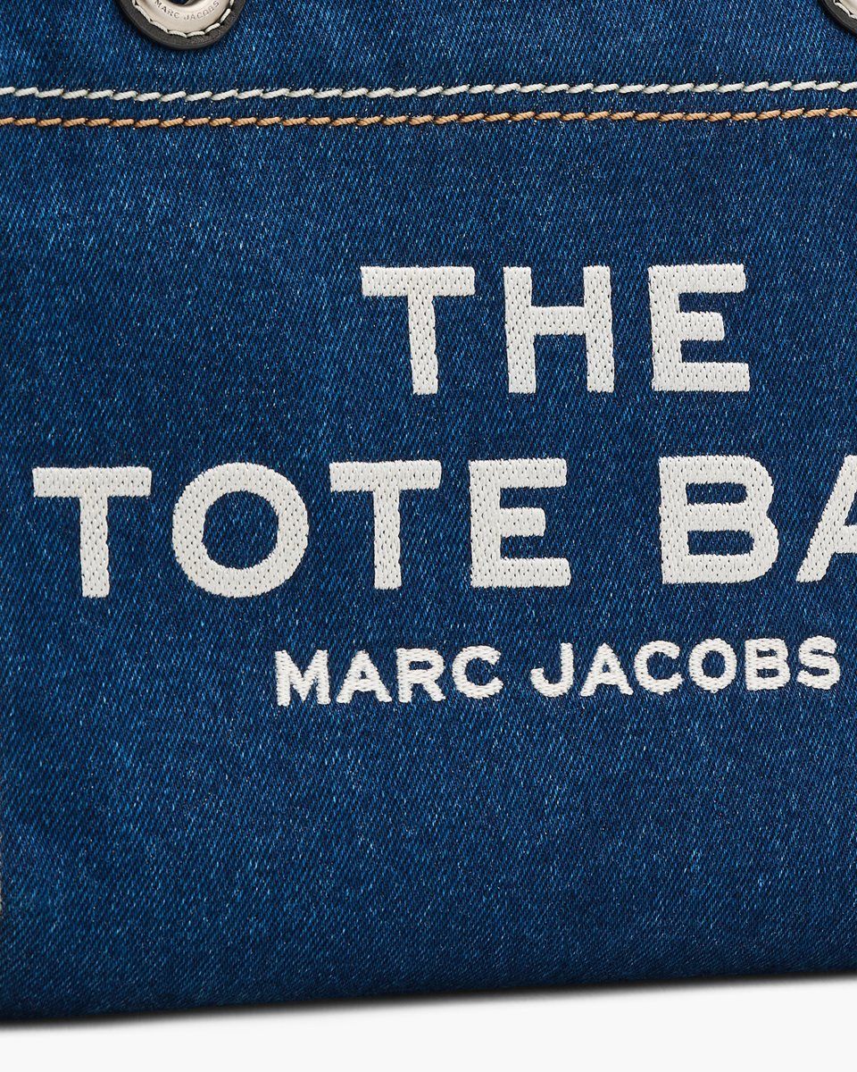 Marc Jacobs The Denim Chain Small Tote Bag Dark Wash | 85ELMVXPJ