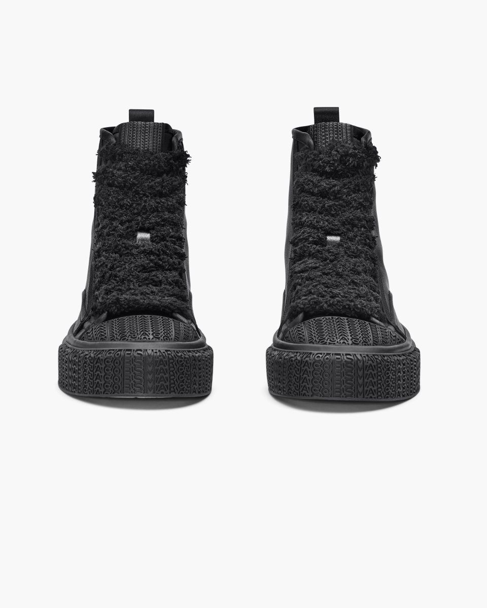 Marc Jacobs The High Top Satin Sneaker Black | 06APYDGWE