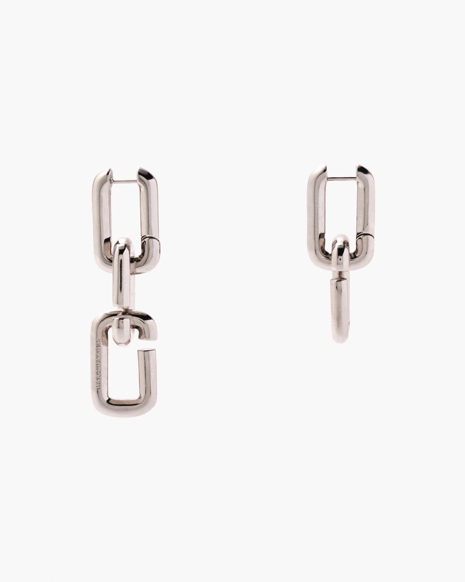 Marc Jacobs The J Marc Chain Link Earrings Silver | 27CFRJLZT