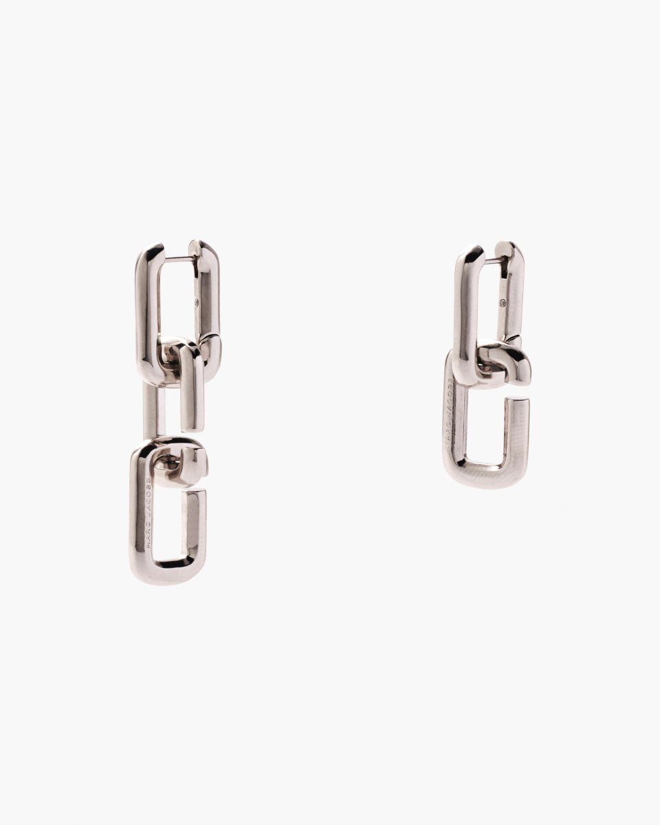 Marc Jacobs The J Marc Chain Link Earrings Silver | 27CFRJLZT