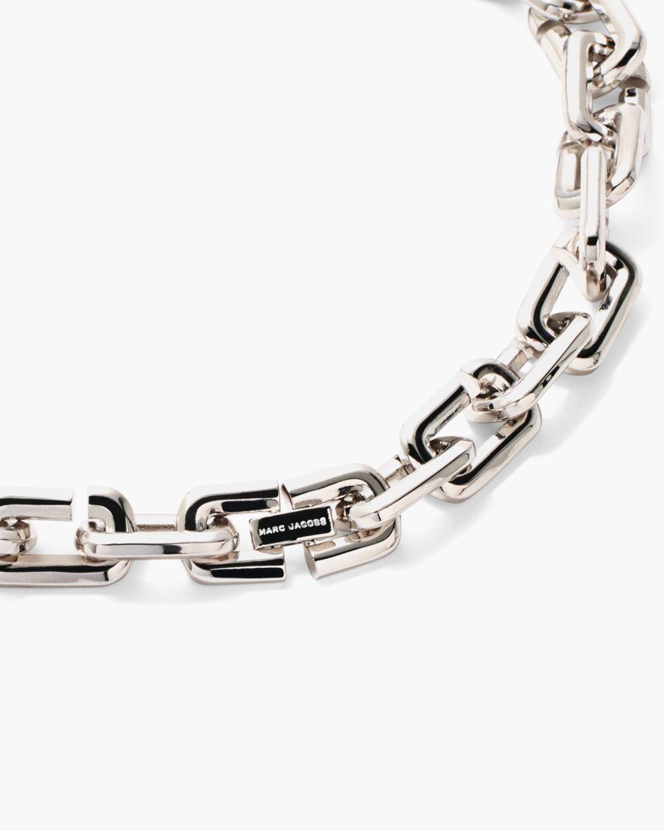 Marc Jacobs The J Marc Chain Link Necklace Silver | 92LUSBAVM