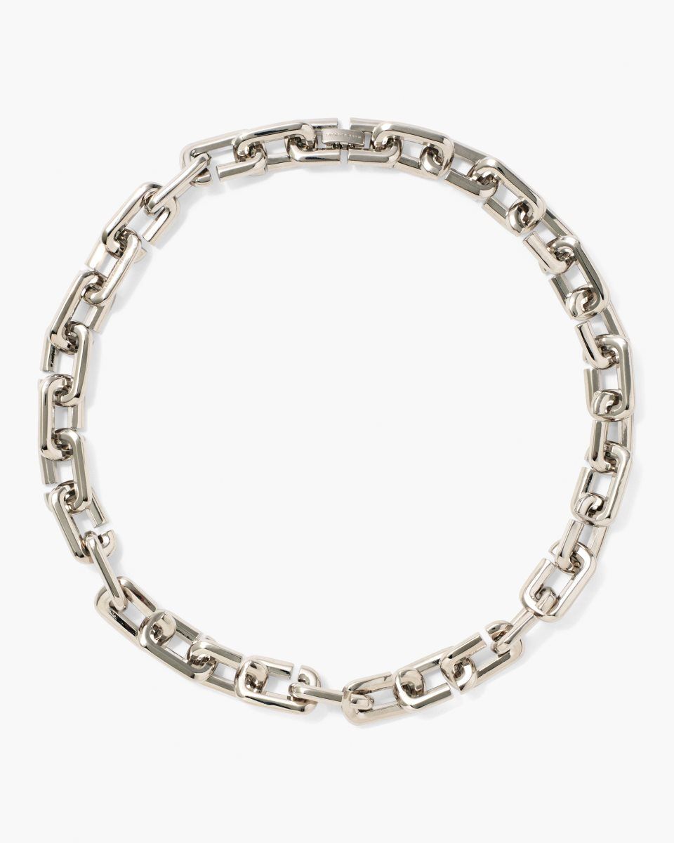 Marc Jacobs The J Marc Chain Link Necklace Silver | 92LUSBAVM