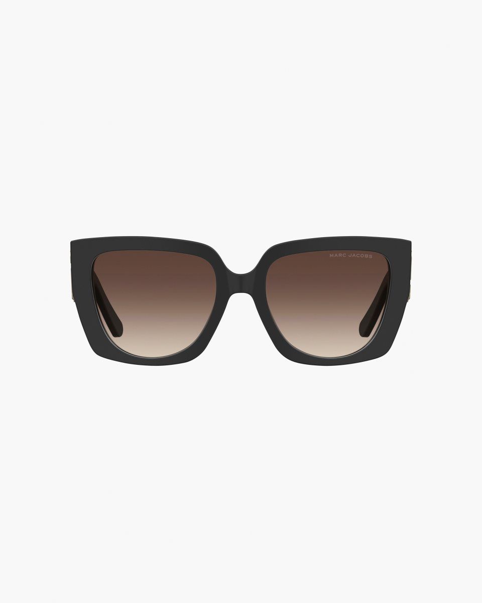 Marc Jacobs The J Marc Square Cutout Sunglasses Black | 98SYLJEFT