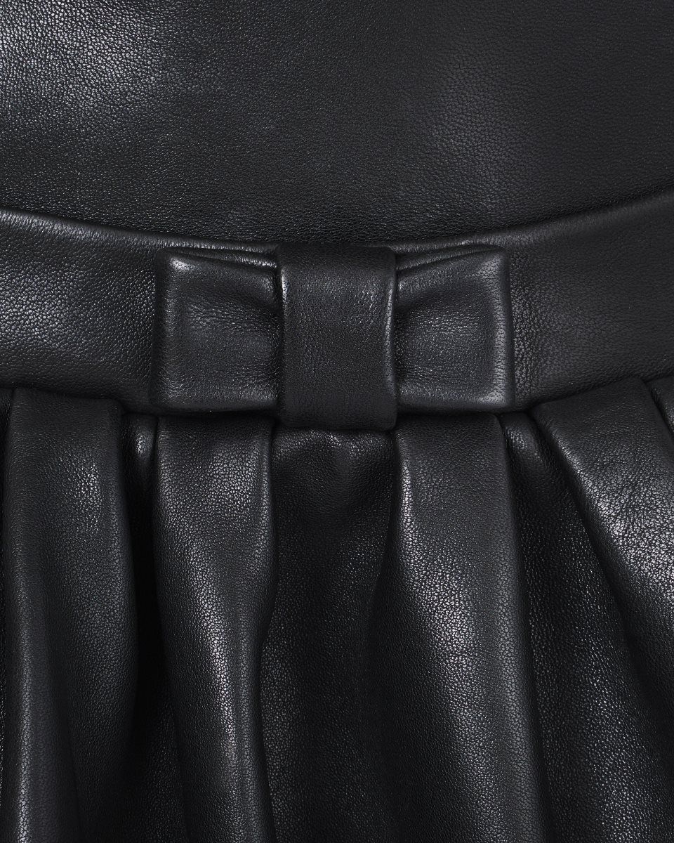 Marc Jacobs The Leather Bubble Dress Black | 62ZUCDAHI