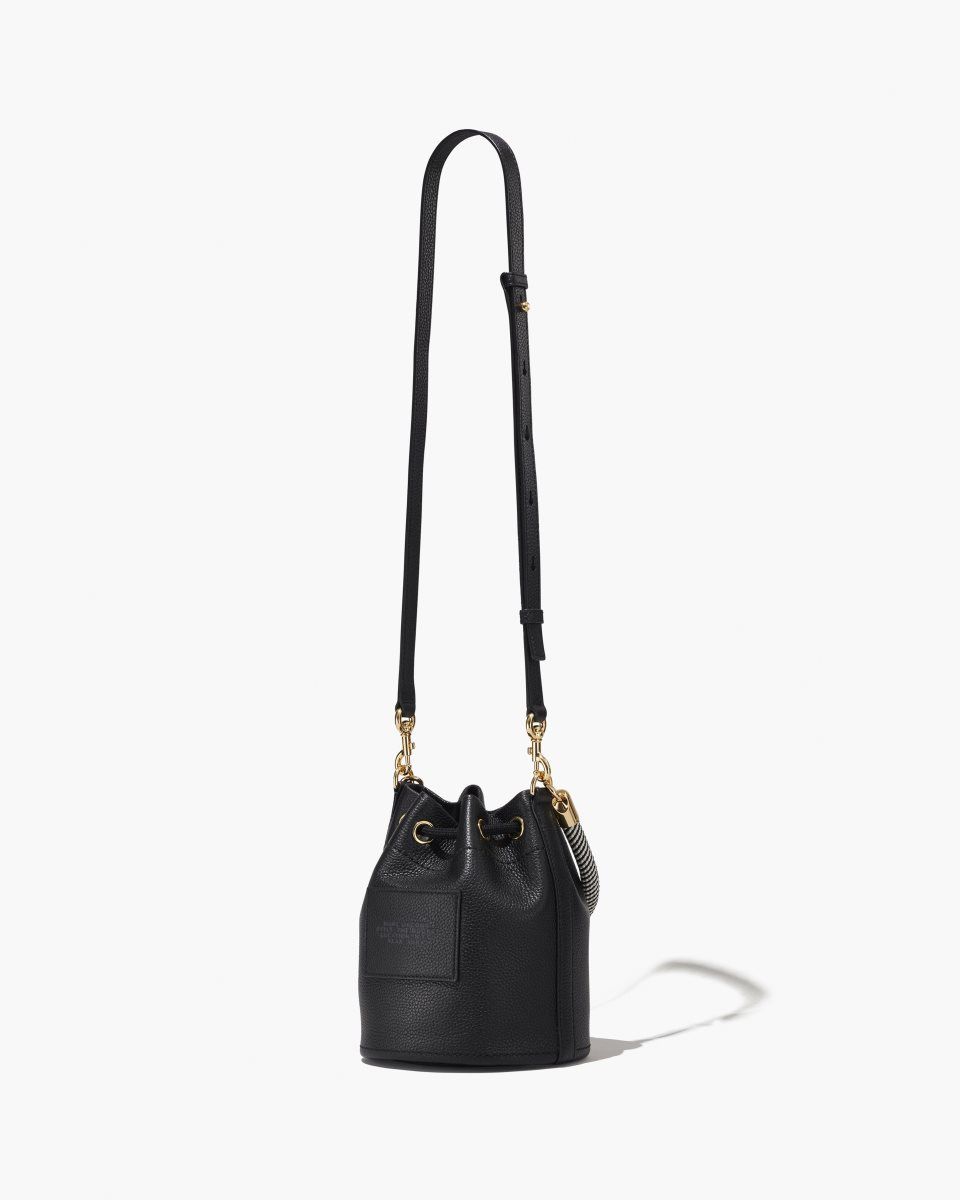 Marc Jacobs The Leather Bucket Bag Black | 60BPOWZFY