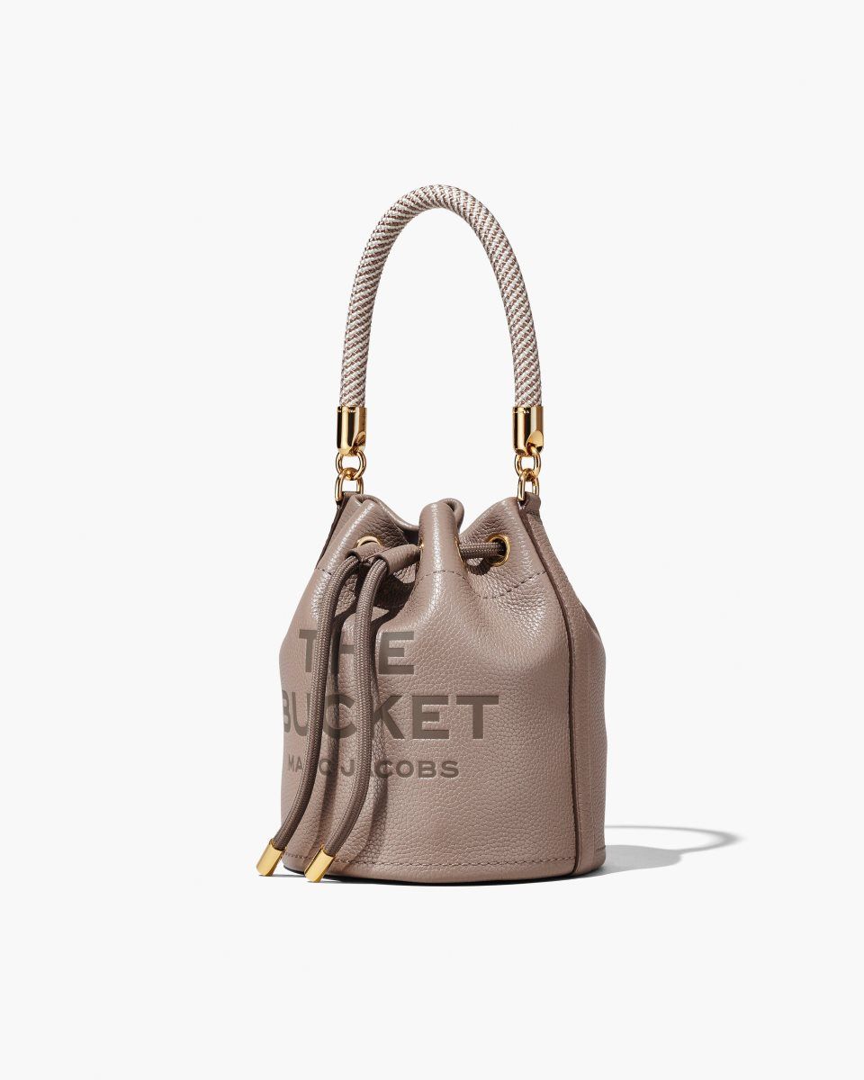 Marc Jacobs The Leather Bucket Bag Cement | 29WDLEXNT