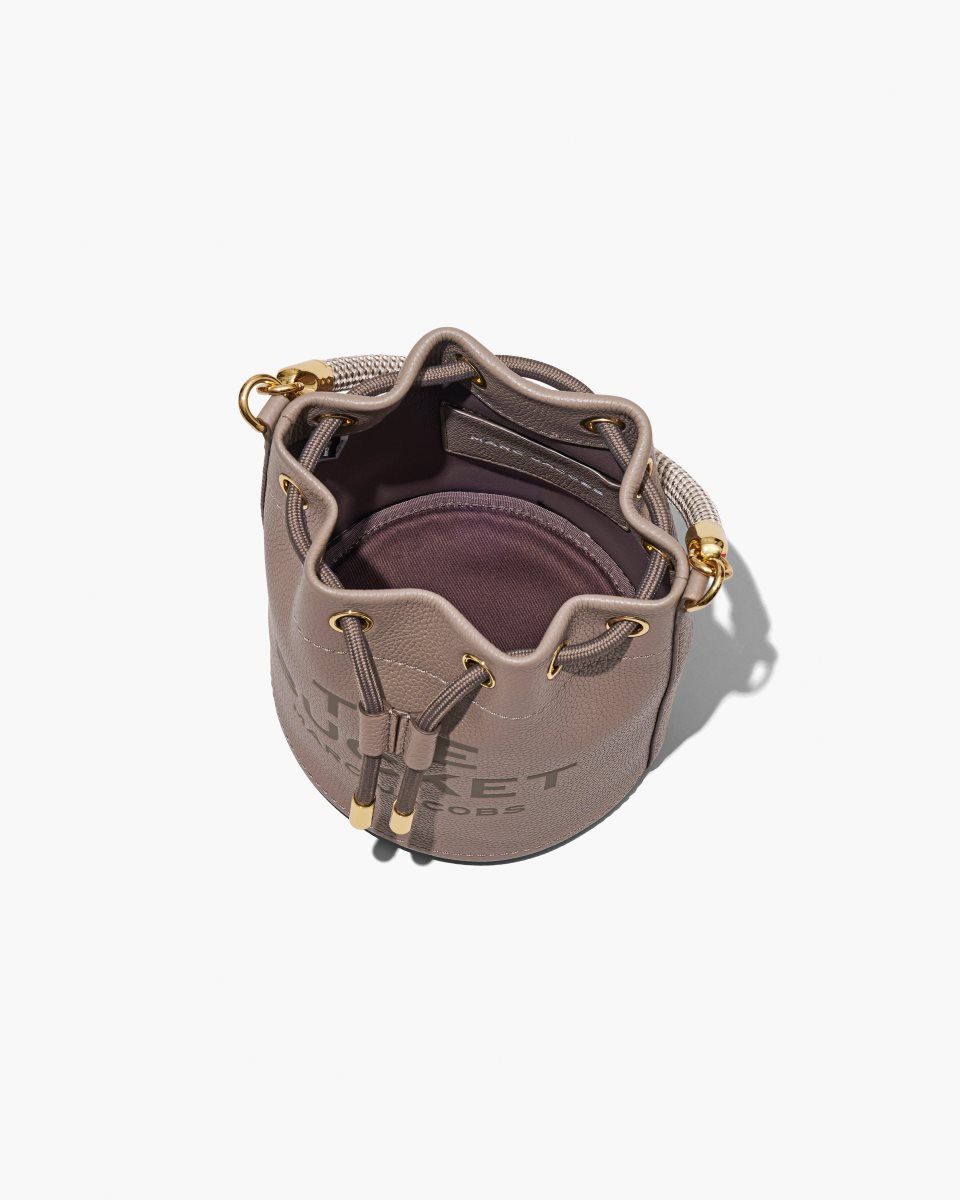 Marc Jacobs The Leather Bucket Bag Cement | 29WDLEXNT