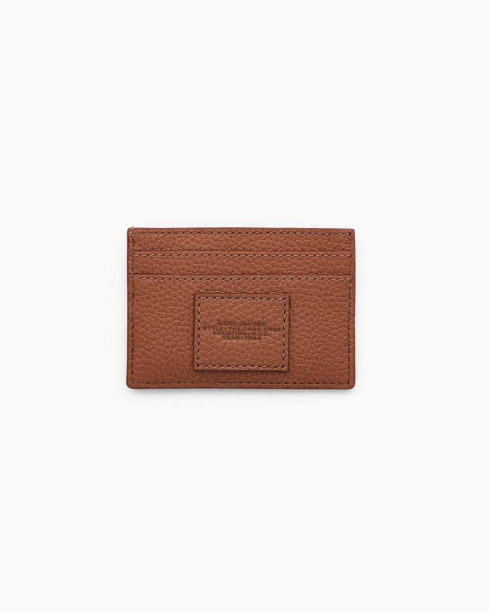 Marc Jacobs The Leather Card Case Argan Oil | 94YCPSZBQ