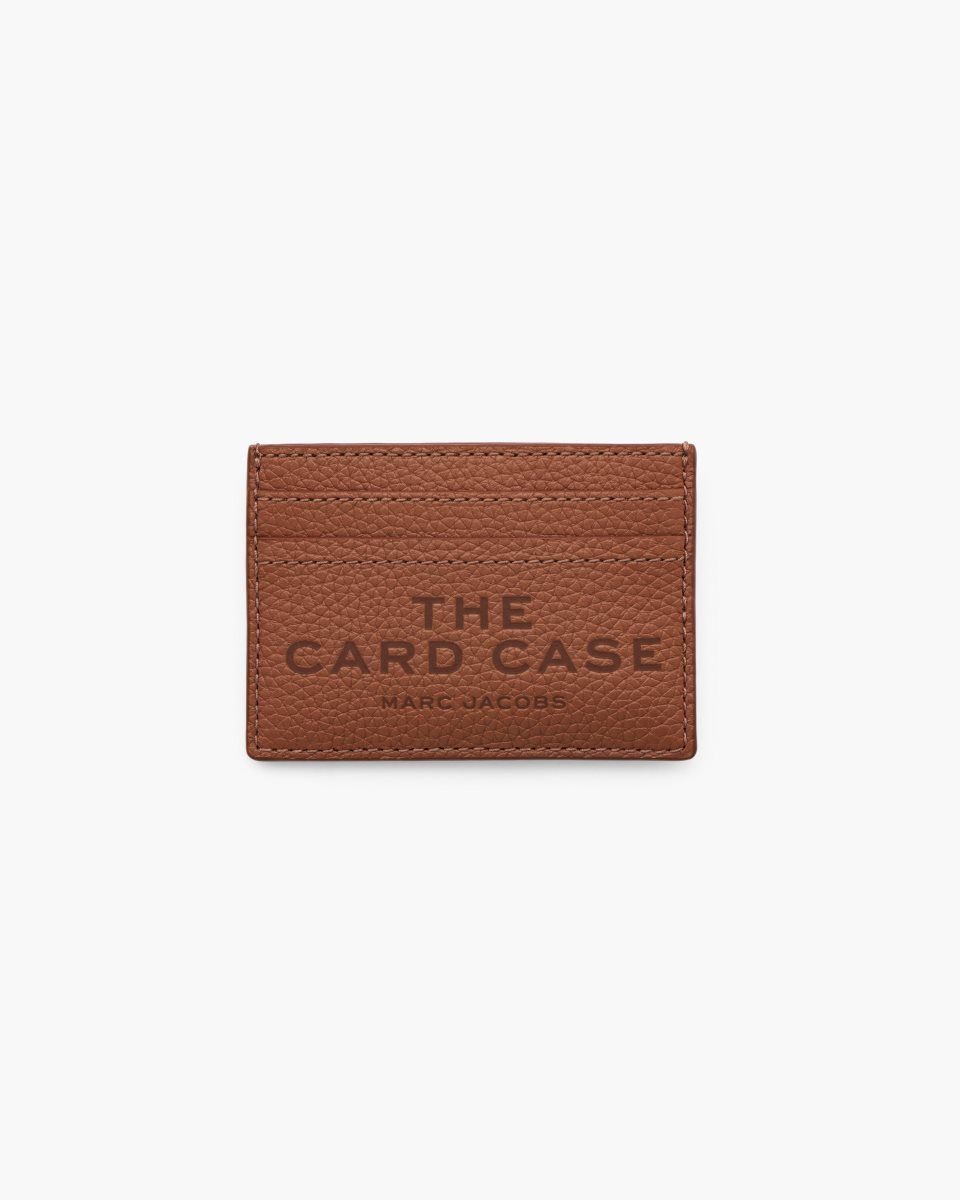 Marc Jacobs The Leather Card Case Argan Oil | 94YCPSZBQ