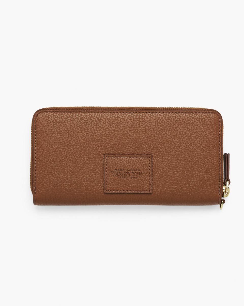 Marc Jacobs The Leather Continental Wallet Argan Oil | 58XZPFTUN