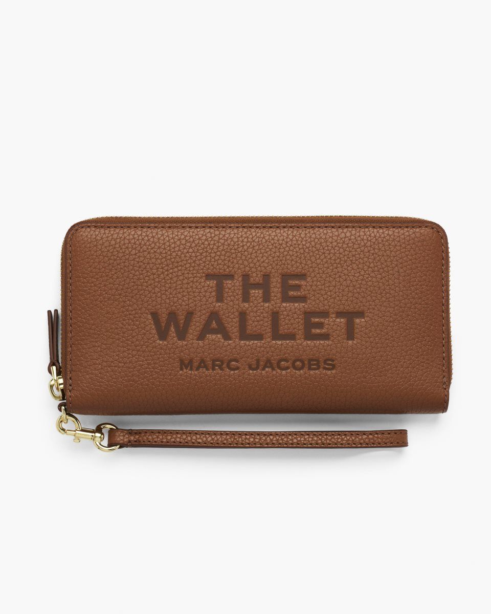 Marc Jacobs The Leather Continental Wallet Argan Oil | 58XZPFTUN