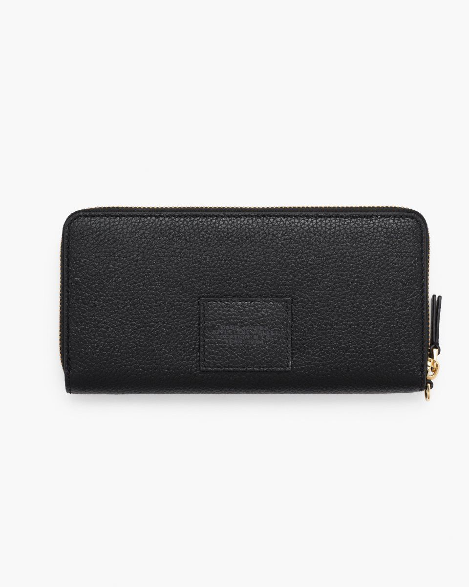 Marc Jacobs The Leather Continental Wallet Black | 40VHLSIAJ