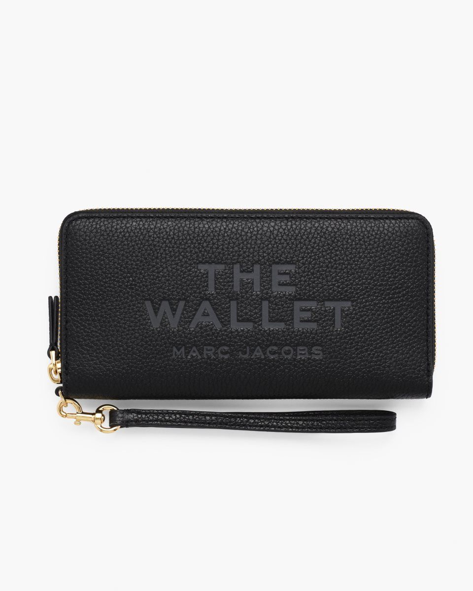 Marc Jacobs The Leather Continental Wallet Black | 40VHLSIAJ