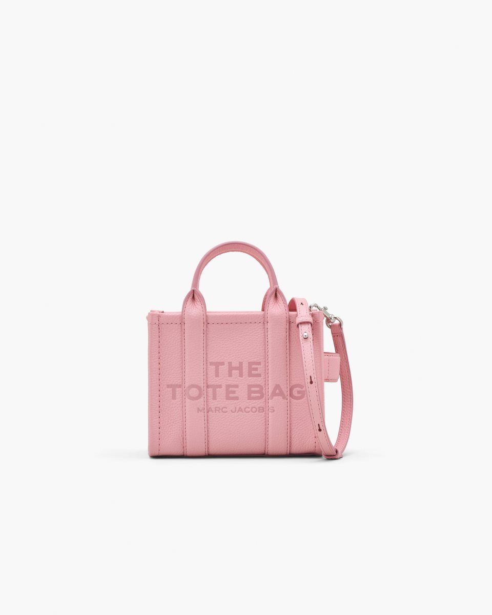 Marc Jacobs The Leather Crossbody Tote Bag Pink | 80JHCTRFQ