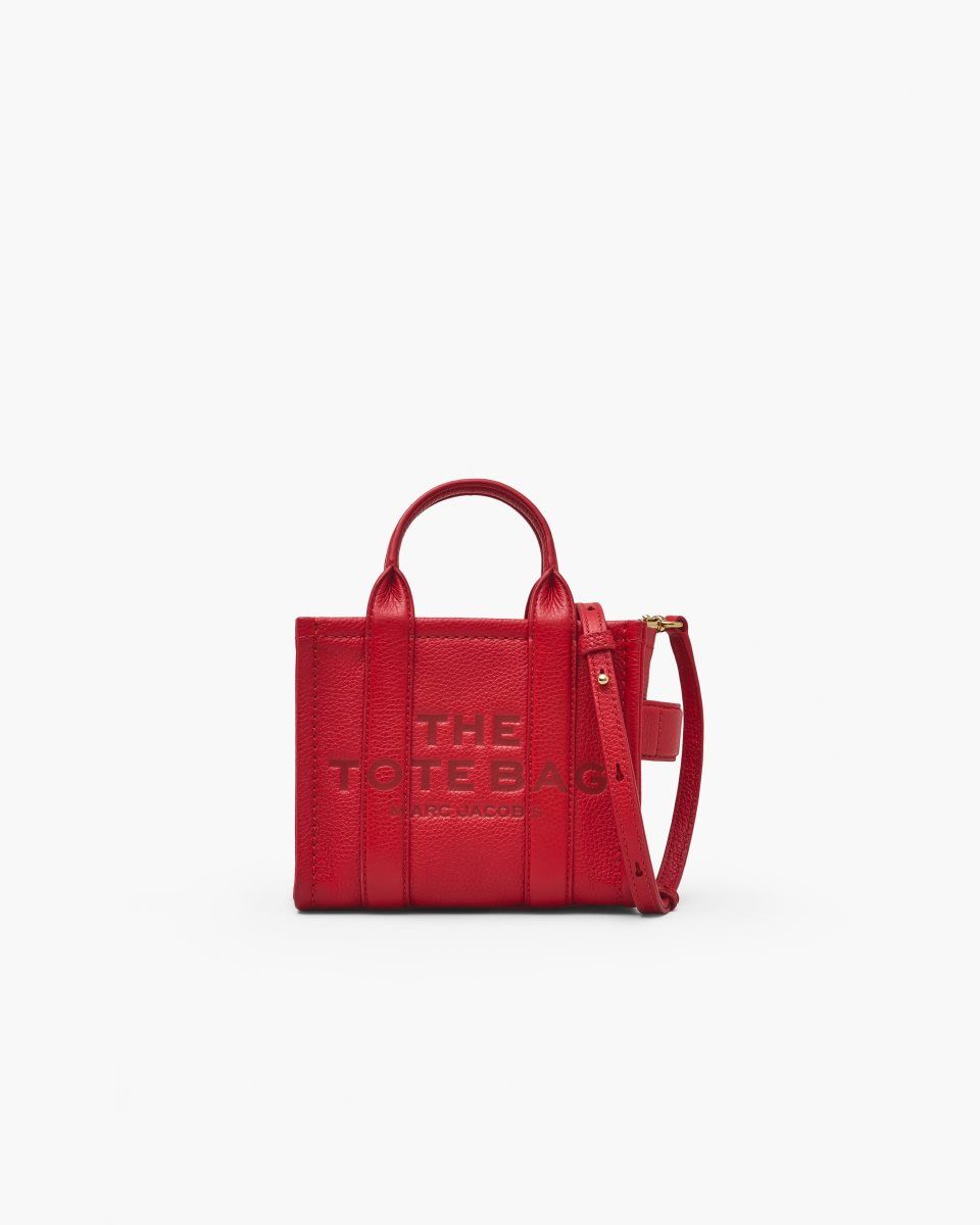 Marc Jacobs The Leather Crossbody Tote Bag Red | 25KHLPRNF