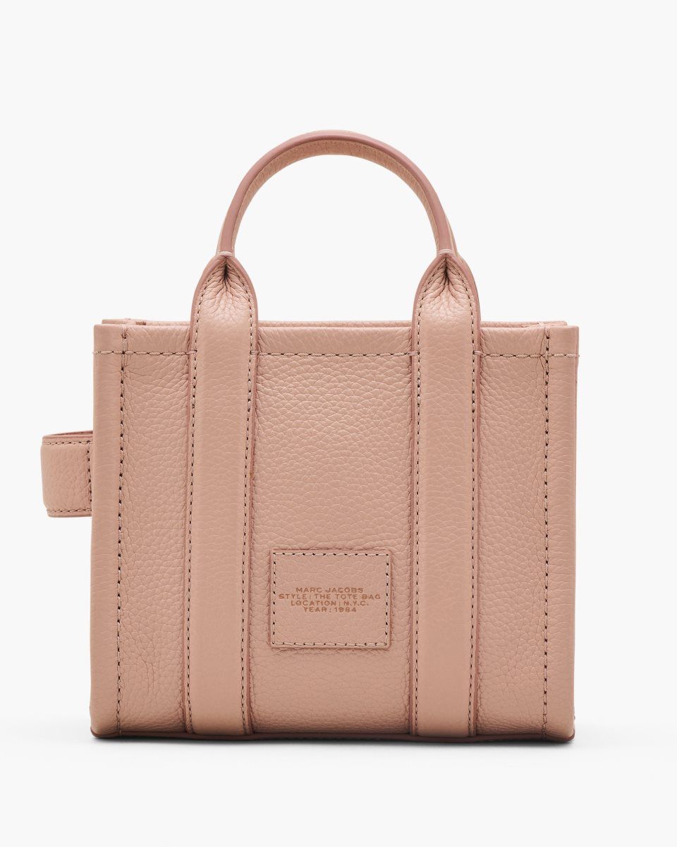 Marc Jacobs The Leather Crossbody Tote Bag Rose | 08CLAYFRU