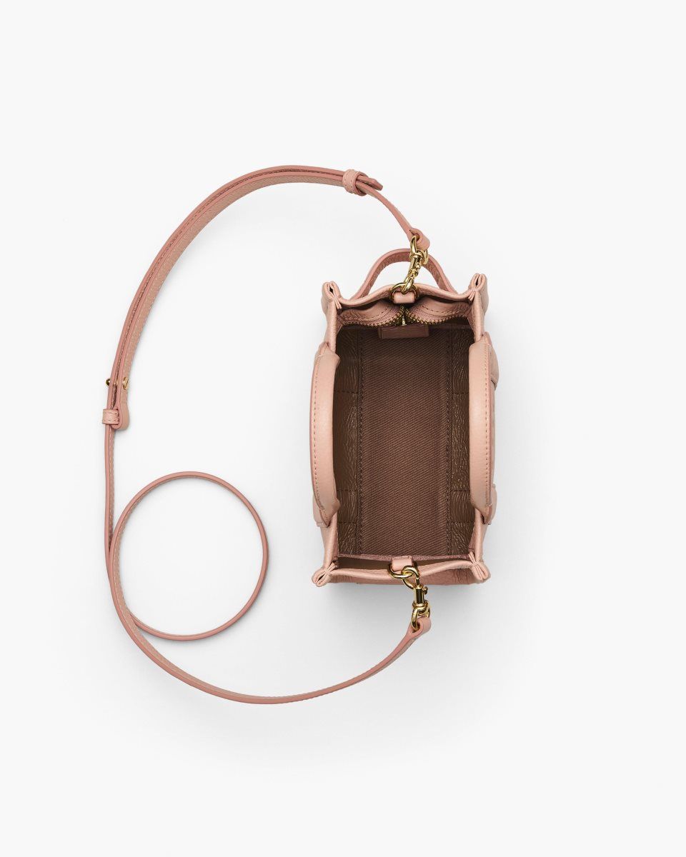 Marc Jacobs The Leather Crossbody Tote Bag Rose | 08CLAYFRU