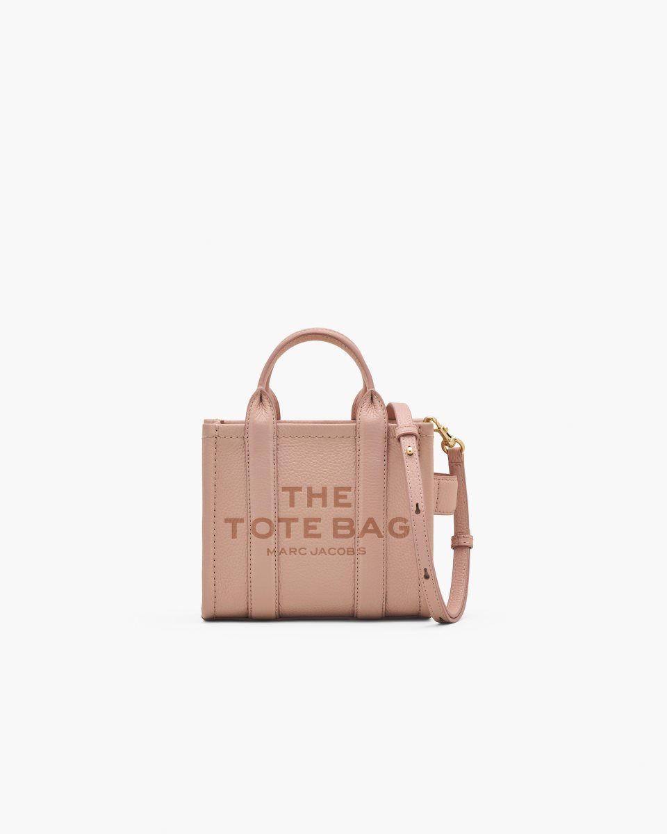 Marc Jacobs The Leather Crossbody Tote Bag Rose | 08CLAYFRU