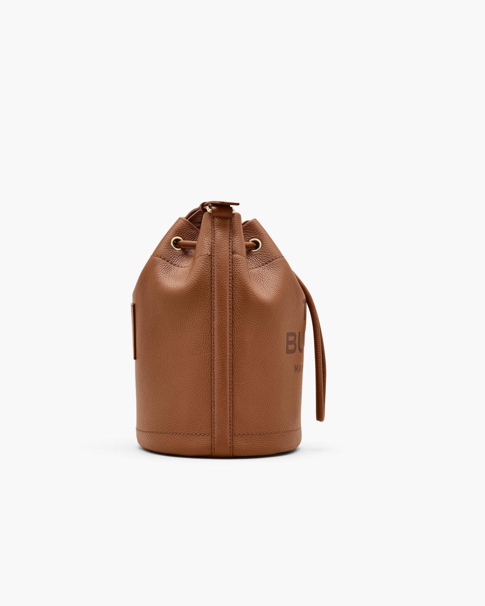 Marc Jacobs The Leather Large Bucket Bag Argan Oil | 57WEXGIUN