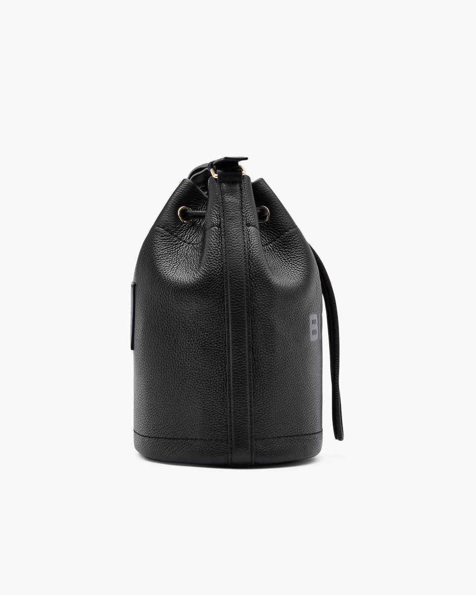 Marc Jacobs The Leather Large Bucket Bag Black | 32GCQFNOU