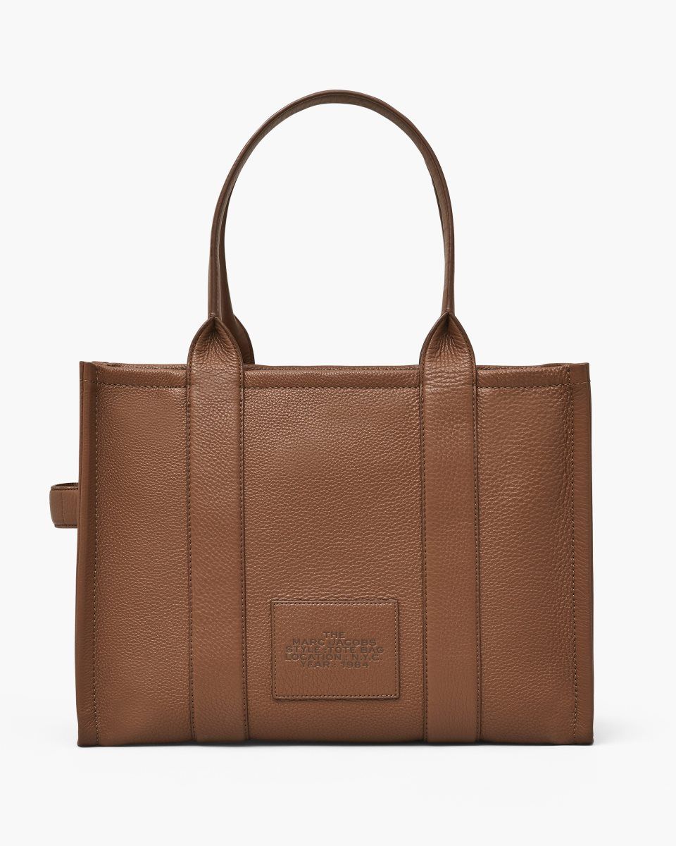 Marc Jacobs The Leather Large Tote Bag Argan Oil | 07CFWRTIQ