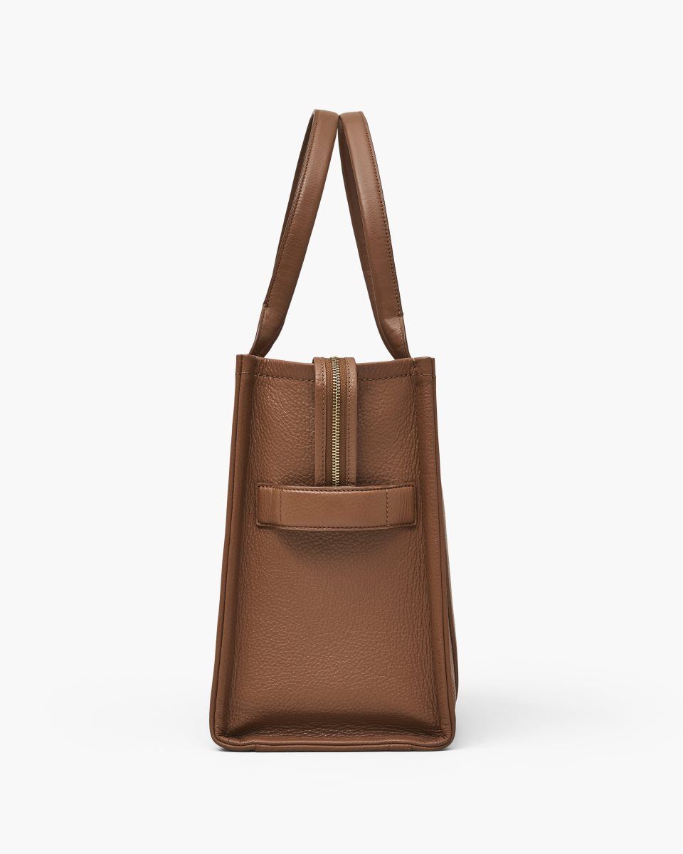 Marc Jacobs The Leather Large Tote Bag Argan Oil | 07CFWRTIQ