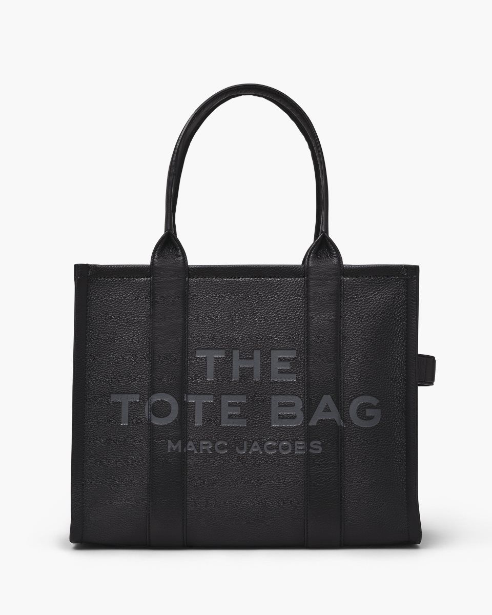 Marc Jacobs The Leather Large Tote Bag Black | 19XINMWVG