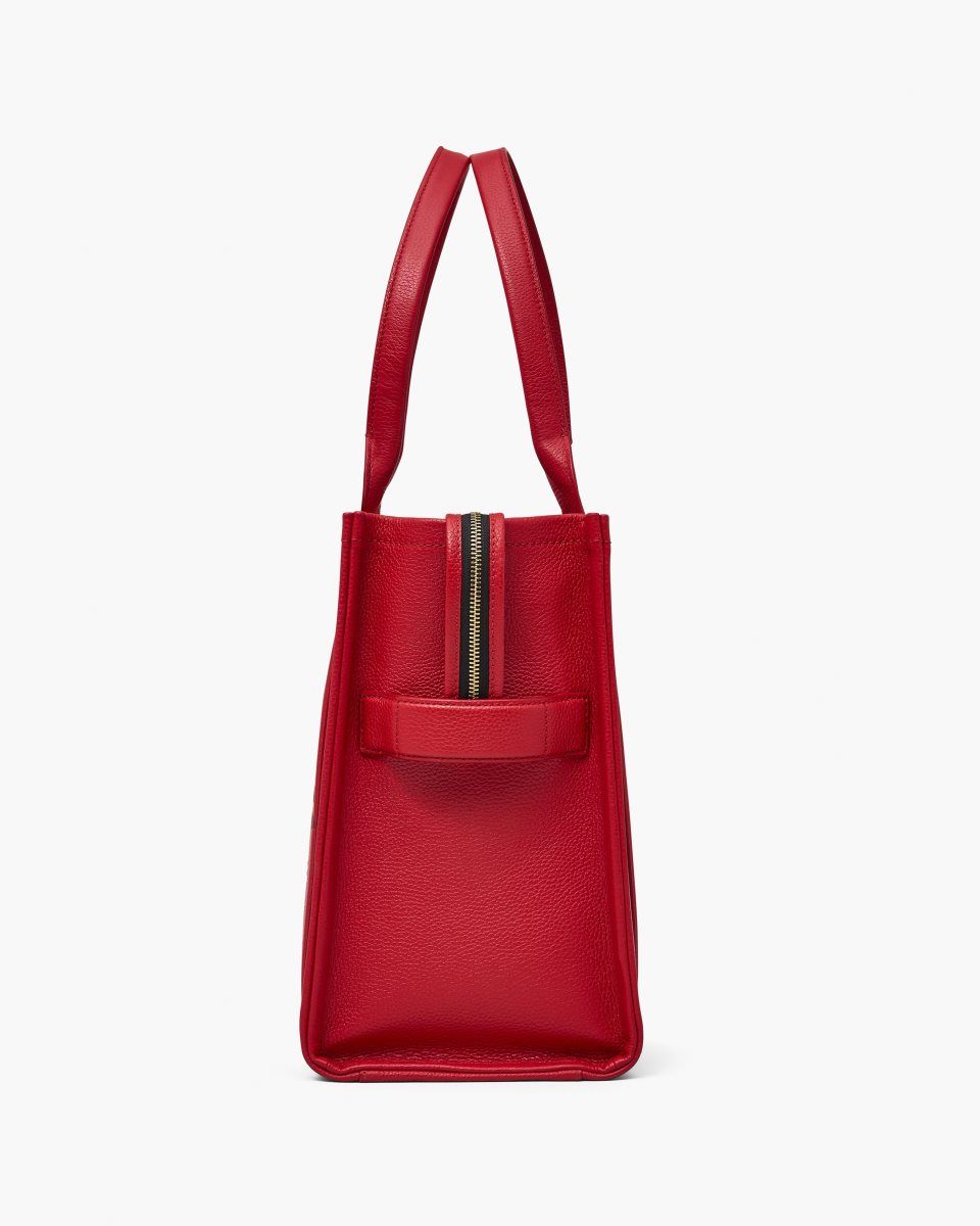 Marc Jacobs The Leather Large Tote Bag Red | 24SYQULJG