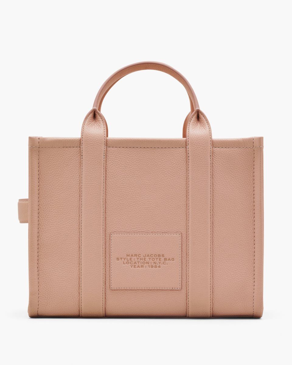 Marc Jacobs The Leather Medium Tote Bag Rose | 40XLPTOMN