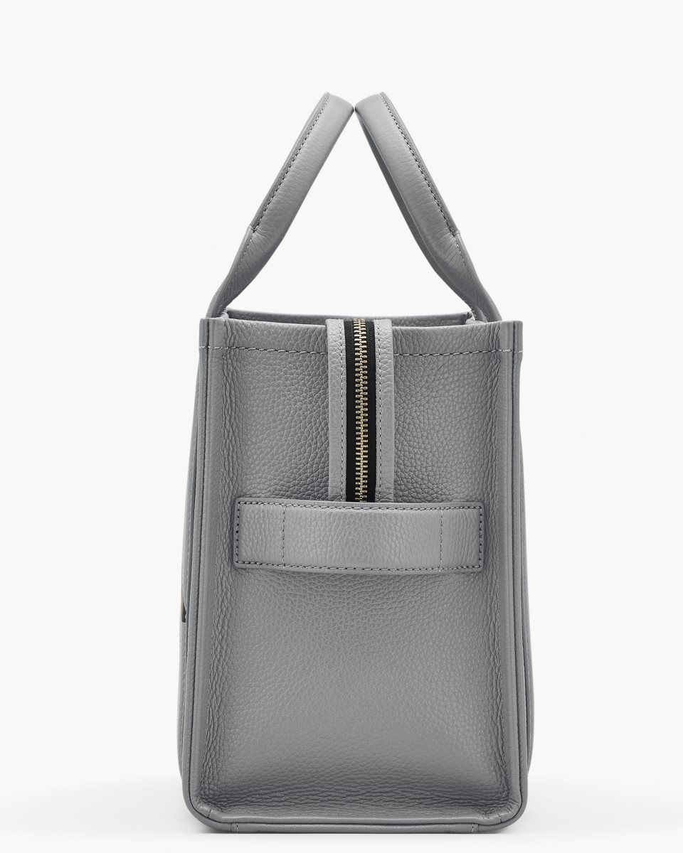 Marc Jacobs The Leather Medium Tote Bag Grey | 30XGSOZIB