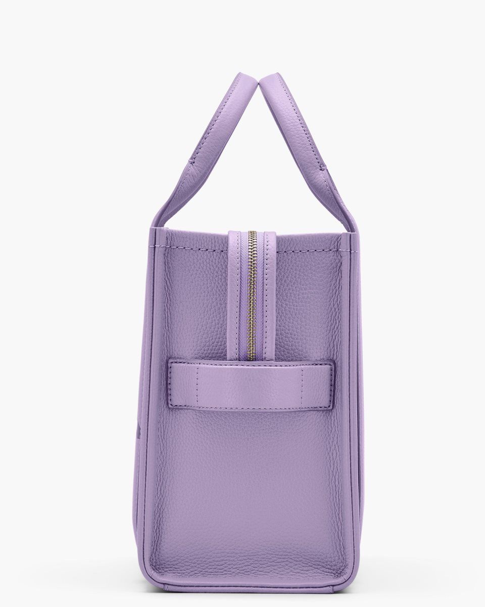 Marc Jacobs The Leather Medium Tote Bag Purple | 20RAJONEX