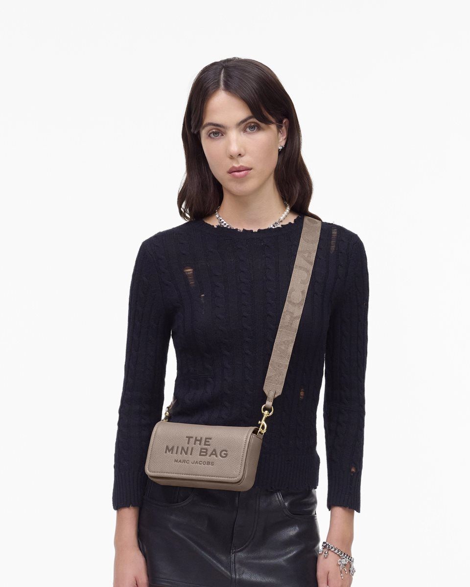 Marc Jacobs The Leather Mini Bag Cement | 26MTRSHLU