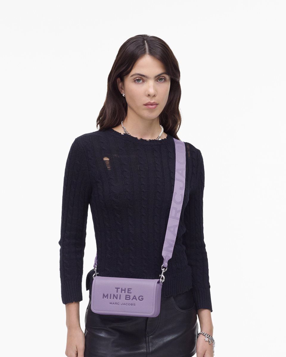 Marc Jacobs The Leather Mini Bag Purple | 74GNTBPOJ