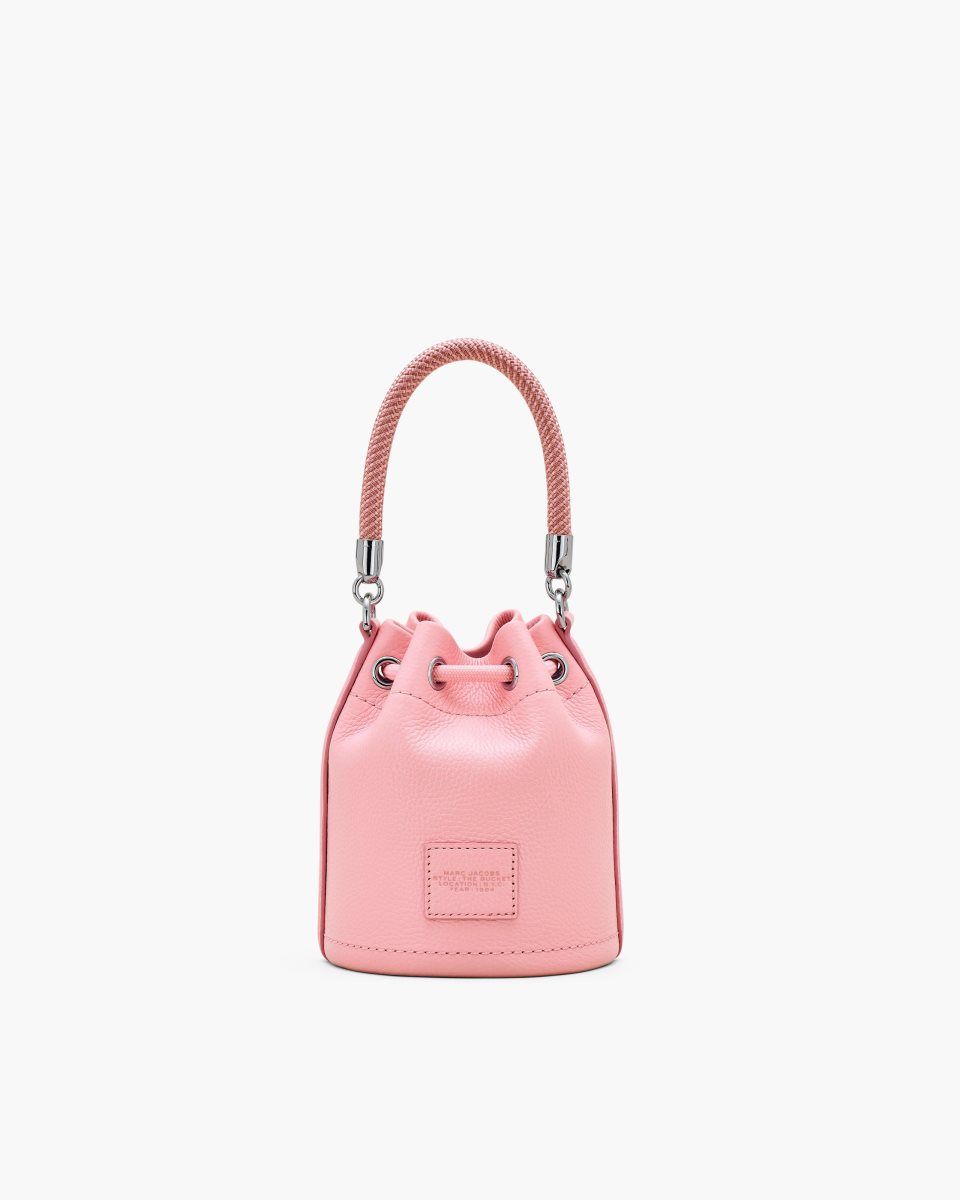 Marc Jacobs The Leather Mini Bucket Bag Pink | 96UAFXBVR