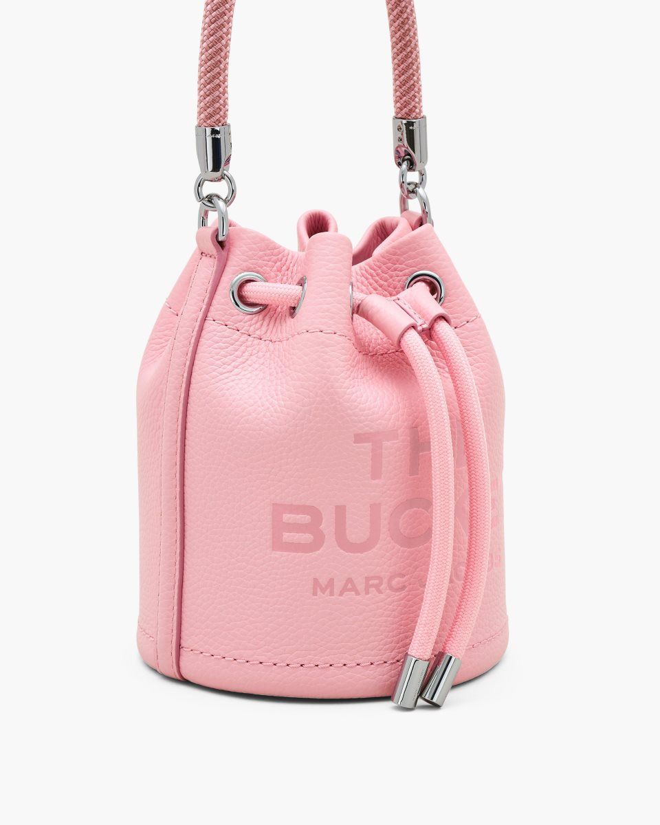 Marc Jacobs The Leather Mini Bucket Bag Pink | 96UAFXBVR