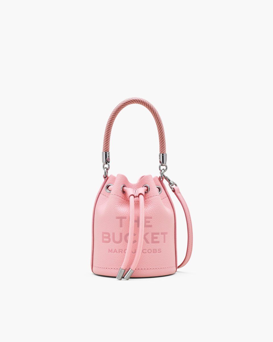 Marc Jacobs The Leather Mini Bucket Bag Pink | 96UAFXBVR