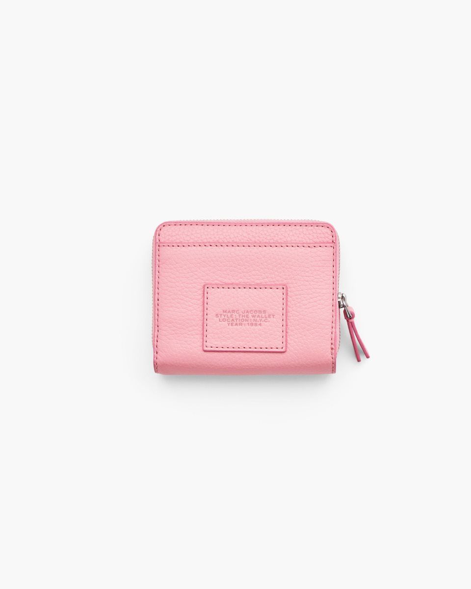 Marc Jacobs The Leather Mini Compact Wallet Pink | 67CJMYSDH